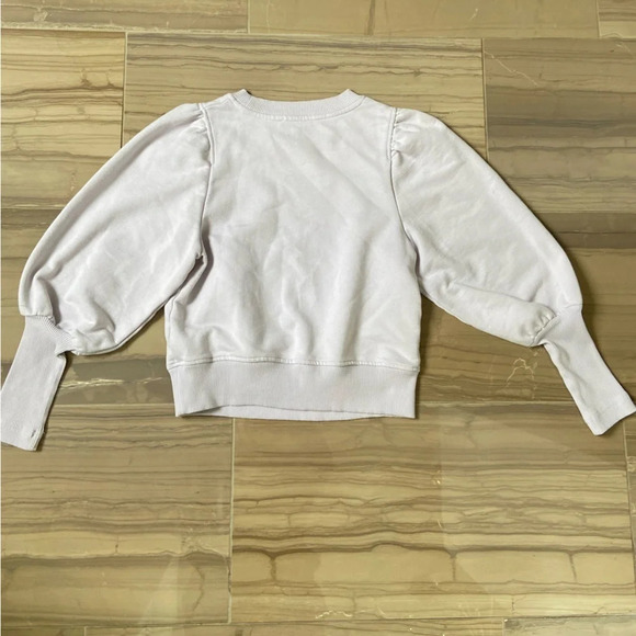 Maison D’amelie crew neck sweatshirt ribbed sleeves  Sz S - Picture 2 of 12